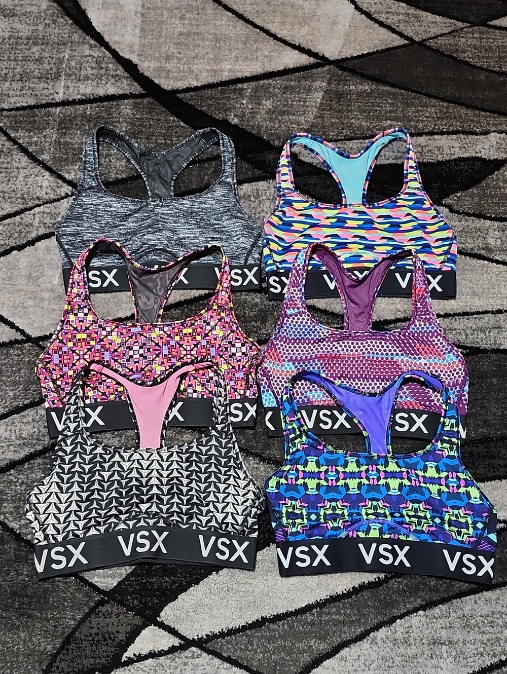 VICTORIA SPORT 2016 THE PLAYER SET-OF-6 VSX RACERBACK SPORTS BRA BUNDLE